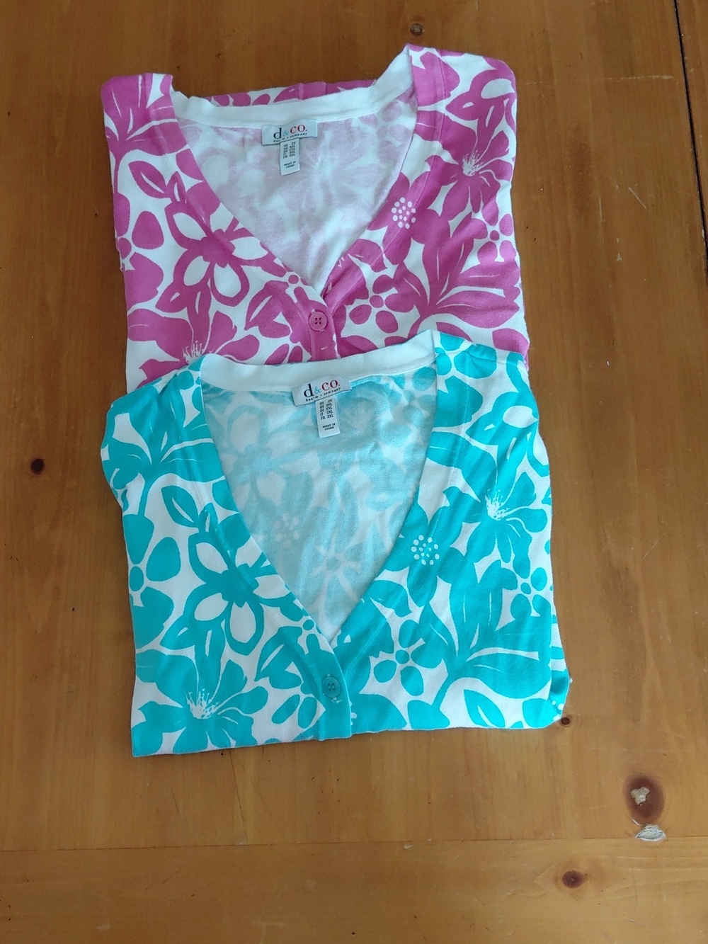 Denim + Company  Button-Front Floral Womans Top Lot Of 2 Size 2X
